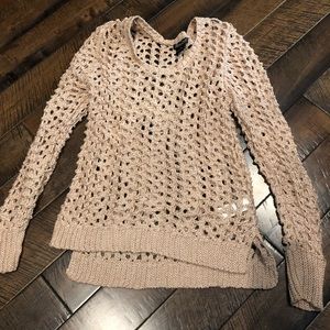 Lucky Brand Size Small. Pink/blush cut out sweater